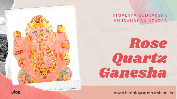 Rose Quartz Ganesha - Himalaya Rudraksha Anusandhan Kendra