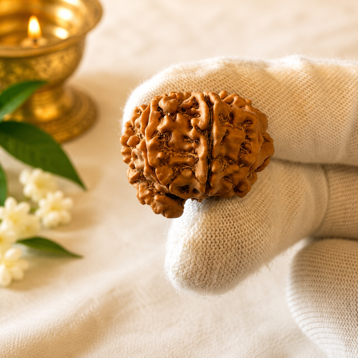 Antique 9 Mukhi Ganesh Rudraksha (Nepal Origin- 24.22 MM | 2.31 Gms)