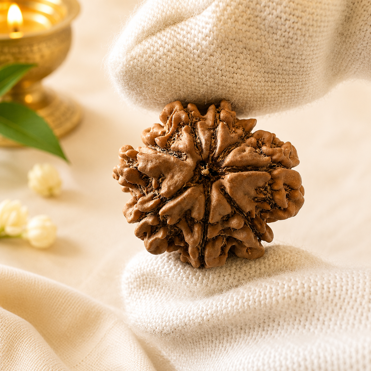 Antique 9 Mukhi Ganesh Rudraksha (Nepal Origin- 24.22 MM | 2.31 Gms)