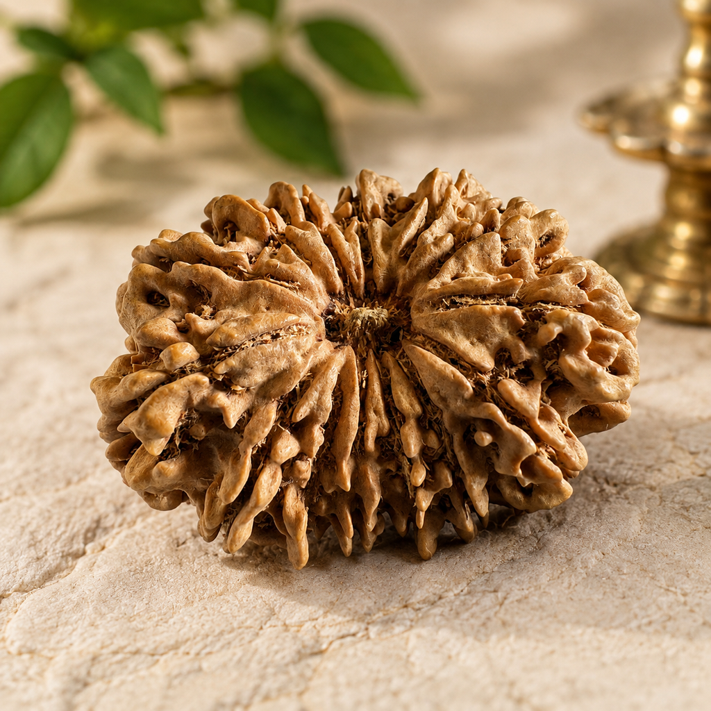 Antique 14 Mukhi Rudraksha (Nepal Origin - 33.24 MM | 5.80 Gms)