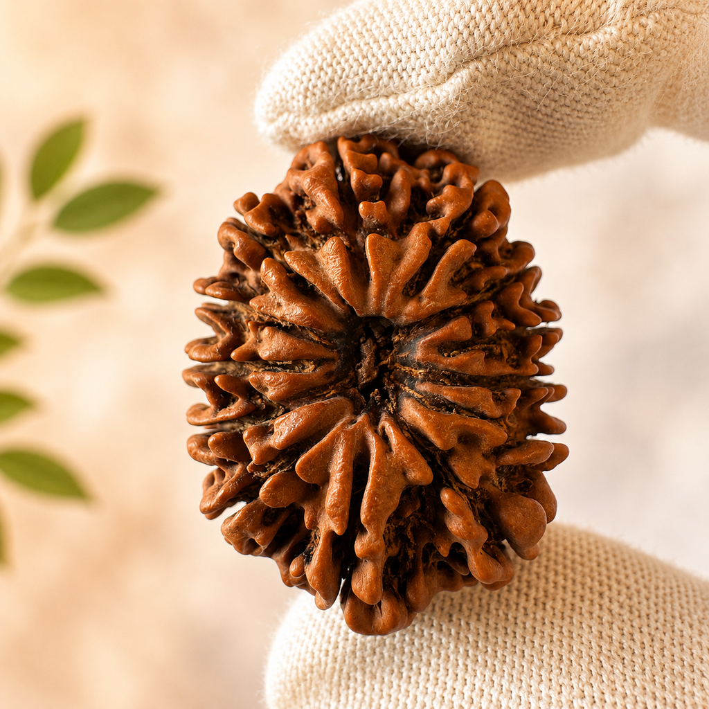 Antique 13 Mukhi Rudraksha with Internal 13 seeds |Nepal Origin - 30.36 MM | 5.35 Gms)