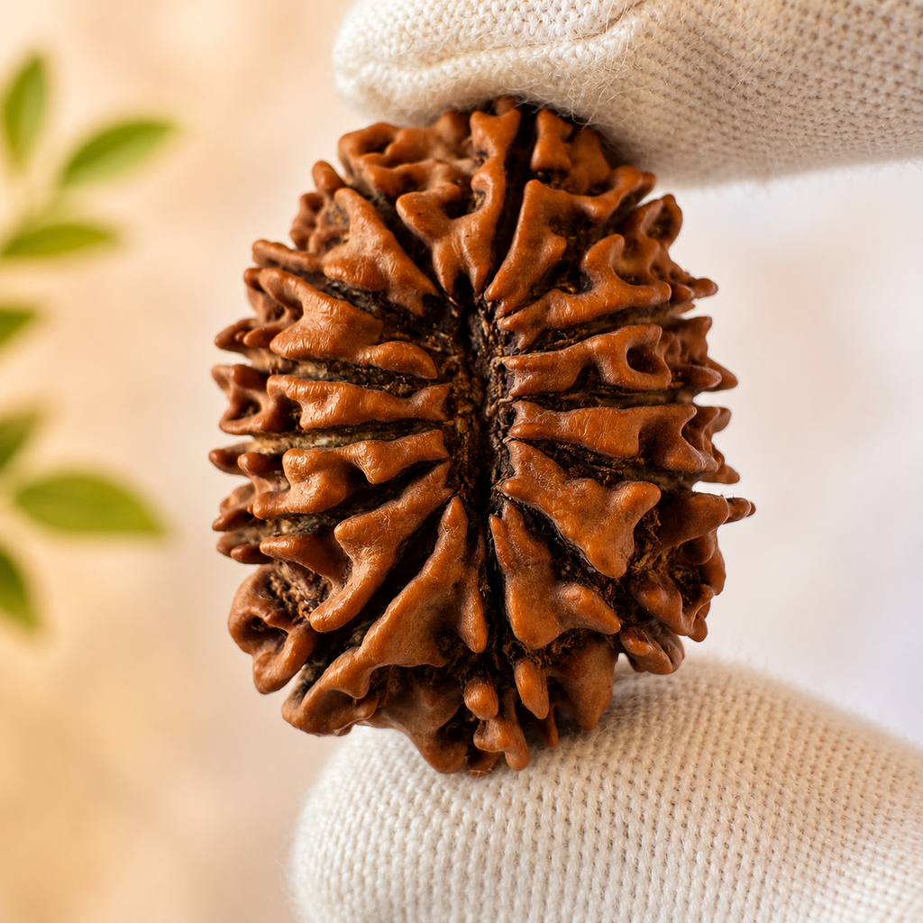Antique 13 Mukhi Rudraksha with Internal 13 seeds |Nepal Origin - 30.36 MM | 5.35 Gms)
