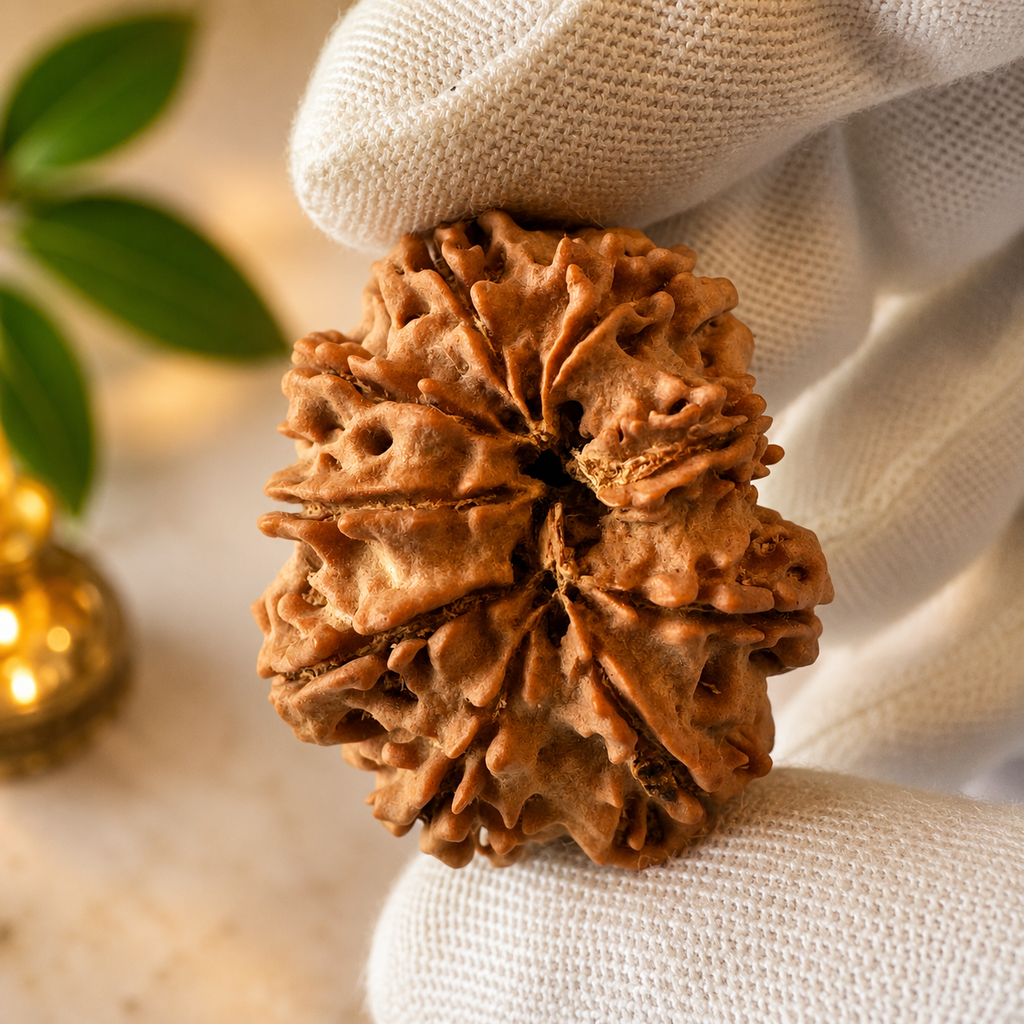 Antique 9 Mukhi Rudraksha (Nepal Origin- 31.44 MM | 6.52 Gms) - Himalaya Rudraksha Anusandhan Kendra
