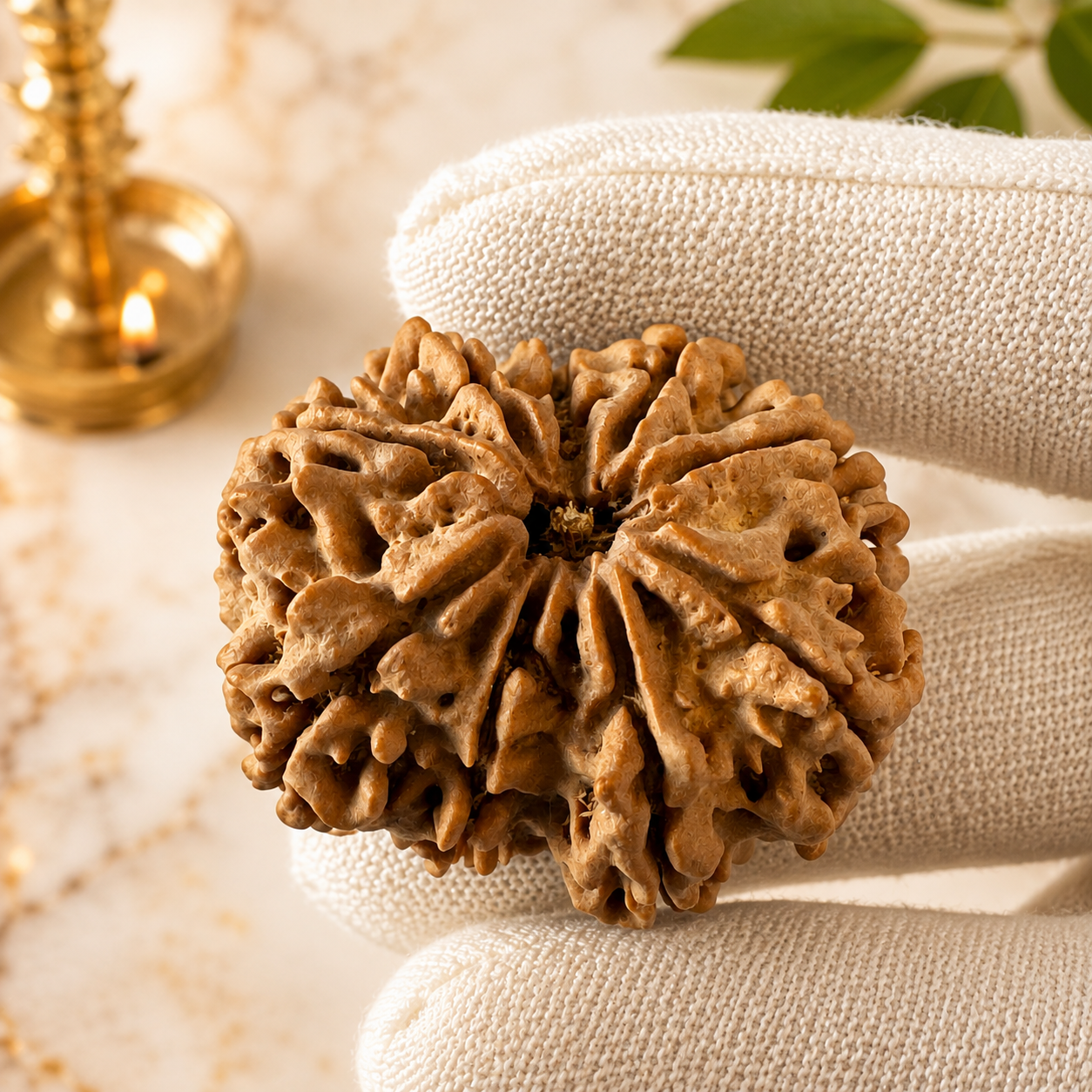 Antique 9 Mukhi Rudraksha (Nepal Origin- 31.44 MM | 6.52 Gms)