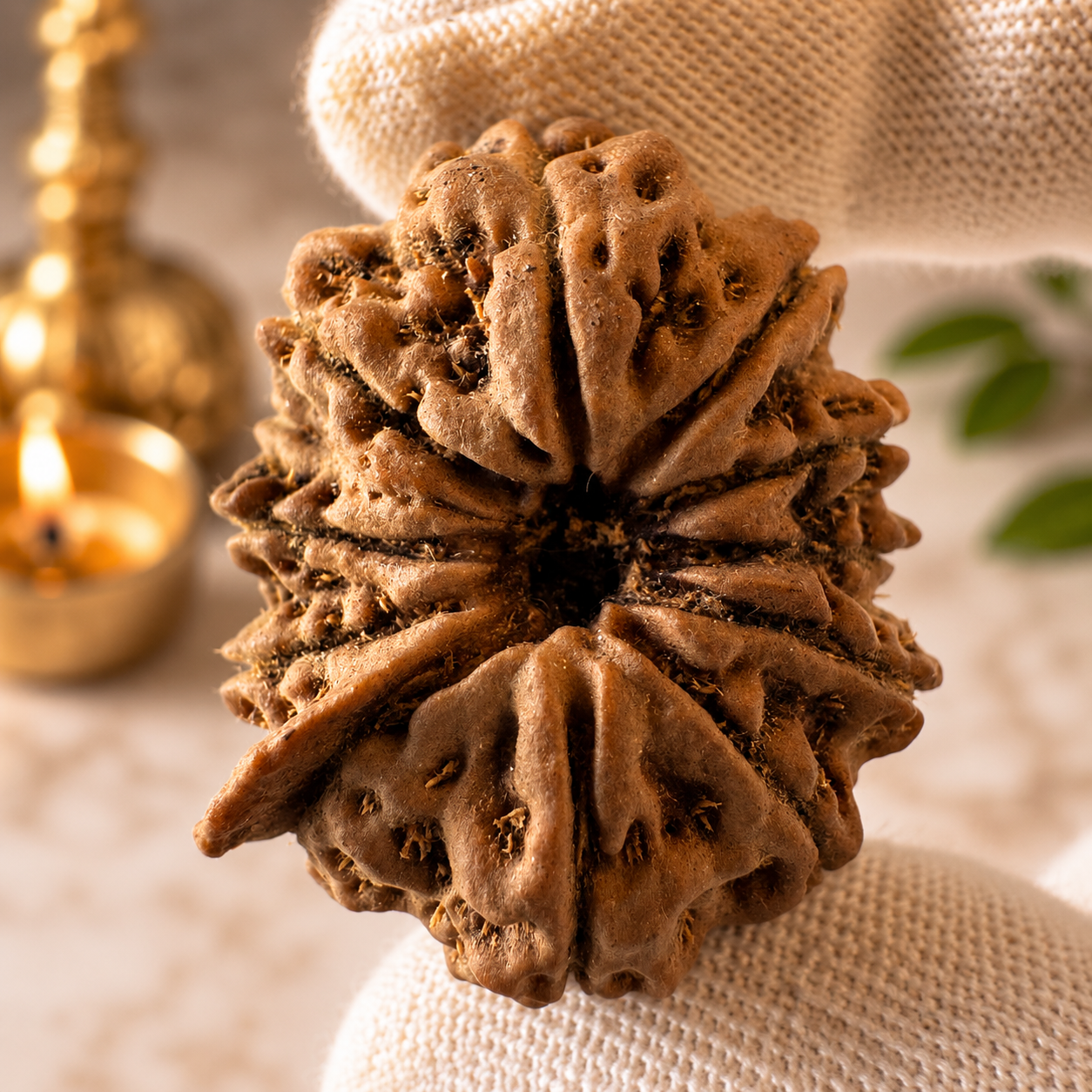 Antique 11 Mukhi Rudraksha (Nepal Origin-  32.64 MM | 8.52 Gms)