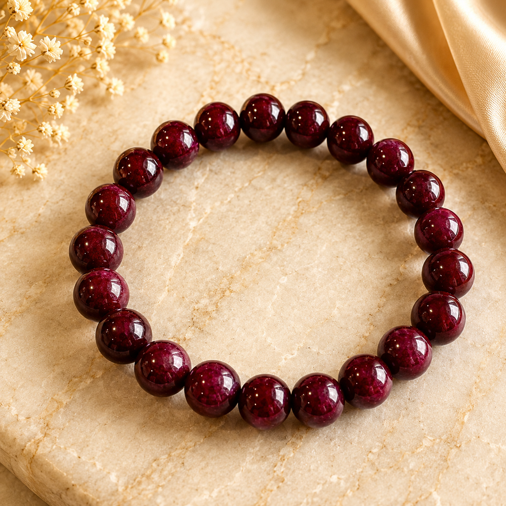 natural ruby bracelet
