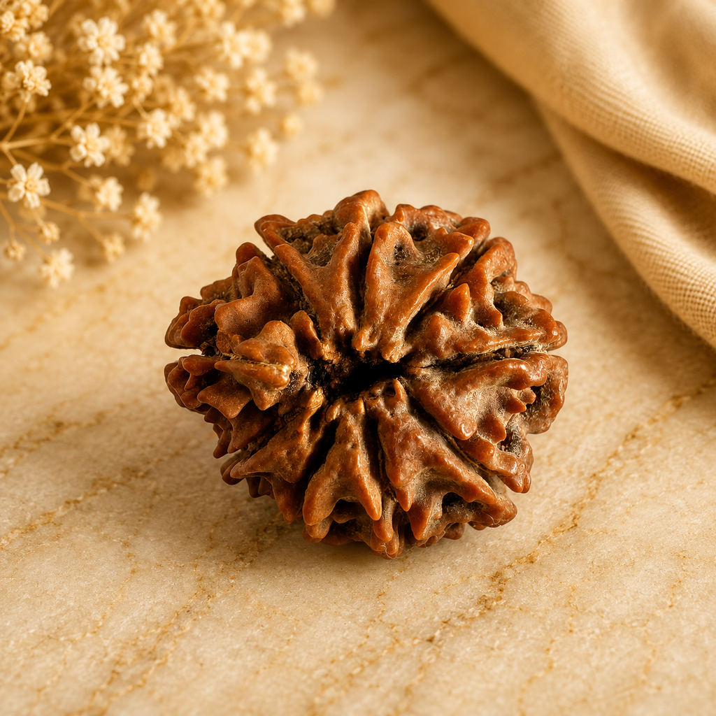 Antique 9 Mukhi Ganesh Rudraksha (Nepal Origin- 26.95 MM | 4.73 Gms) - Himalaya Rudraksha Anusandhan Kendra
