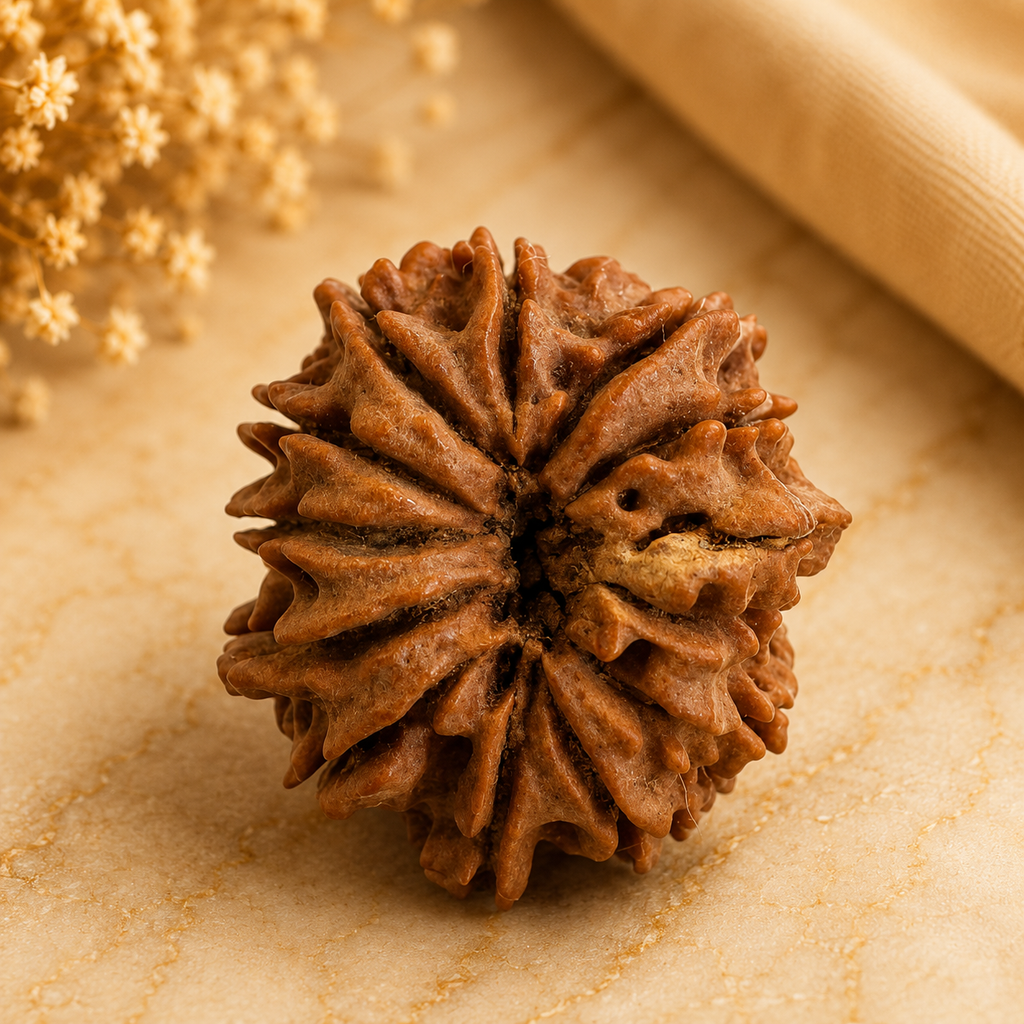 Antique 12 Mukhi Ganesh Rudraksha (Nepal Origin- 27.17 MM | 5.04 Gms)