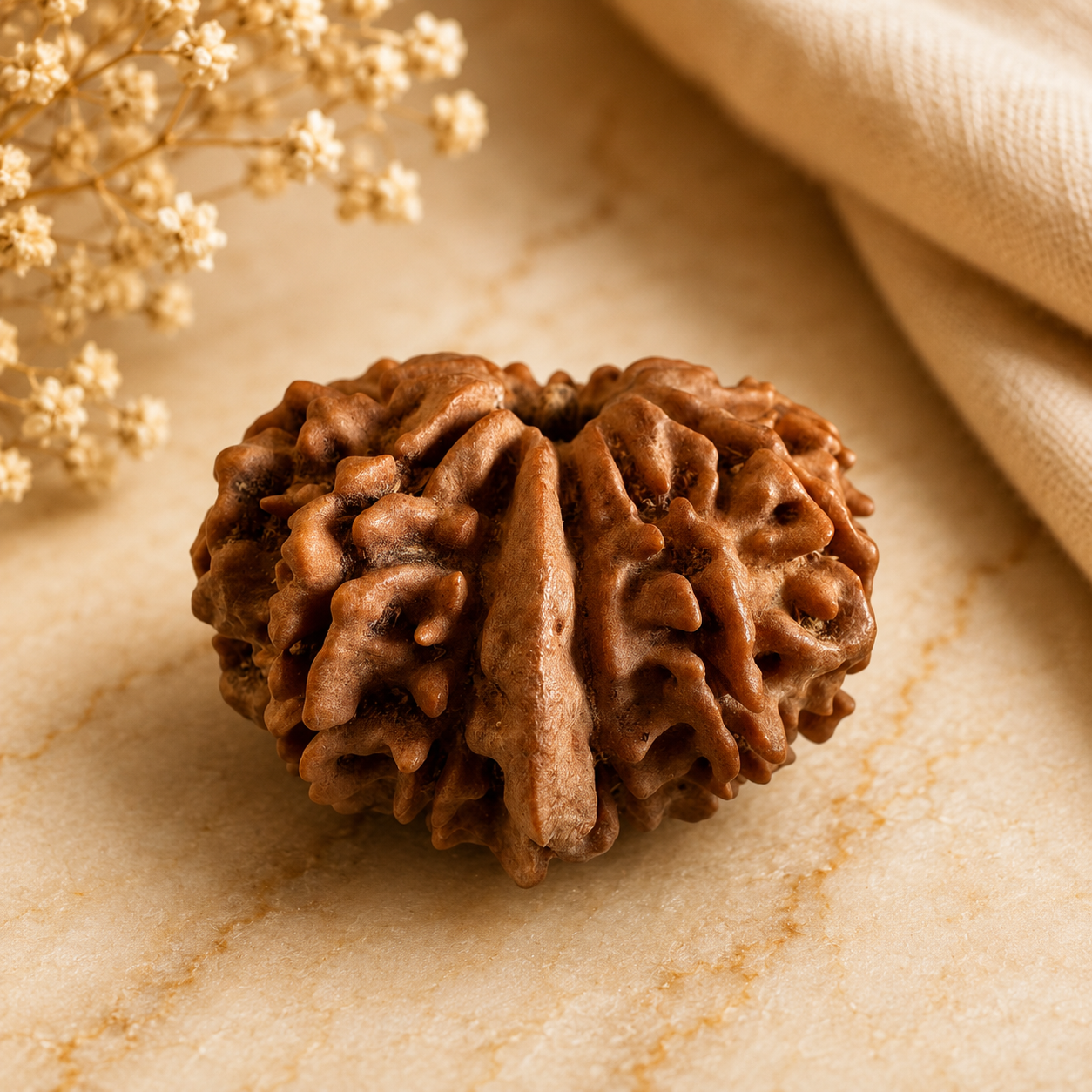 Antique 12 Mukhi Ganesh Rudraksha (Nepal Origin- 27.17 MM | 5.04 Gms)