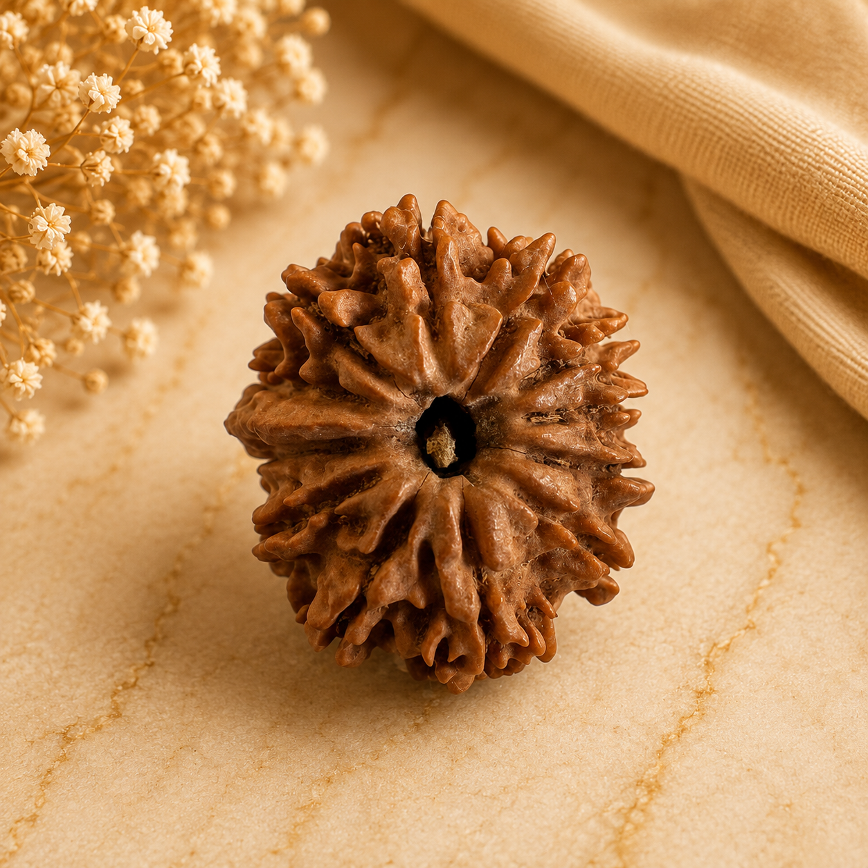 Antique 12 Mukhi Ganesh Rudraksha (Nepal Origin- 27.17 MM | 5.04 Gms)