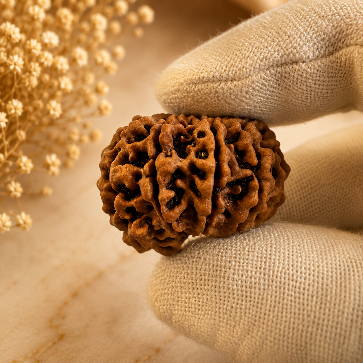 Antique 10 Mukhi Ganesh Rudraksha (Nepal Origin- 27.36 MM | 4.04 Gms)