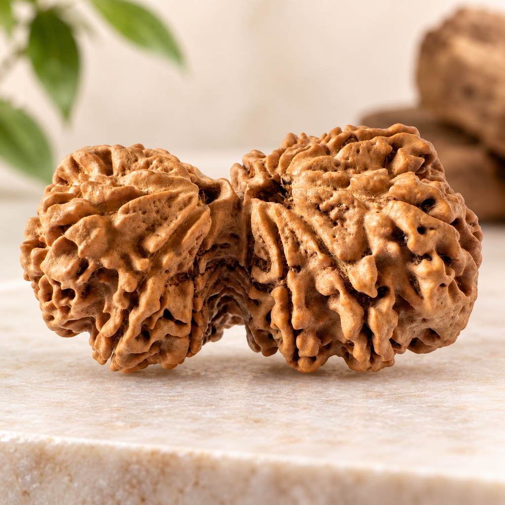 Antique 13 Mukhi Gaurishankar Rudraksha (Nepal Origin - 40.22 MM | 7.00 Gms)