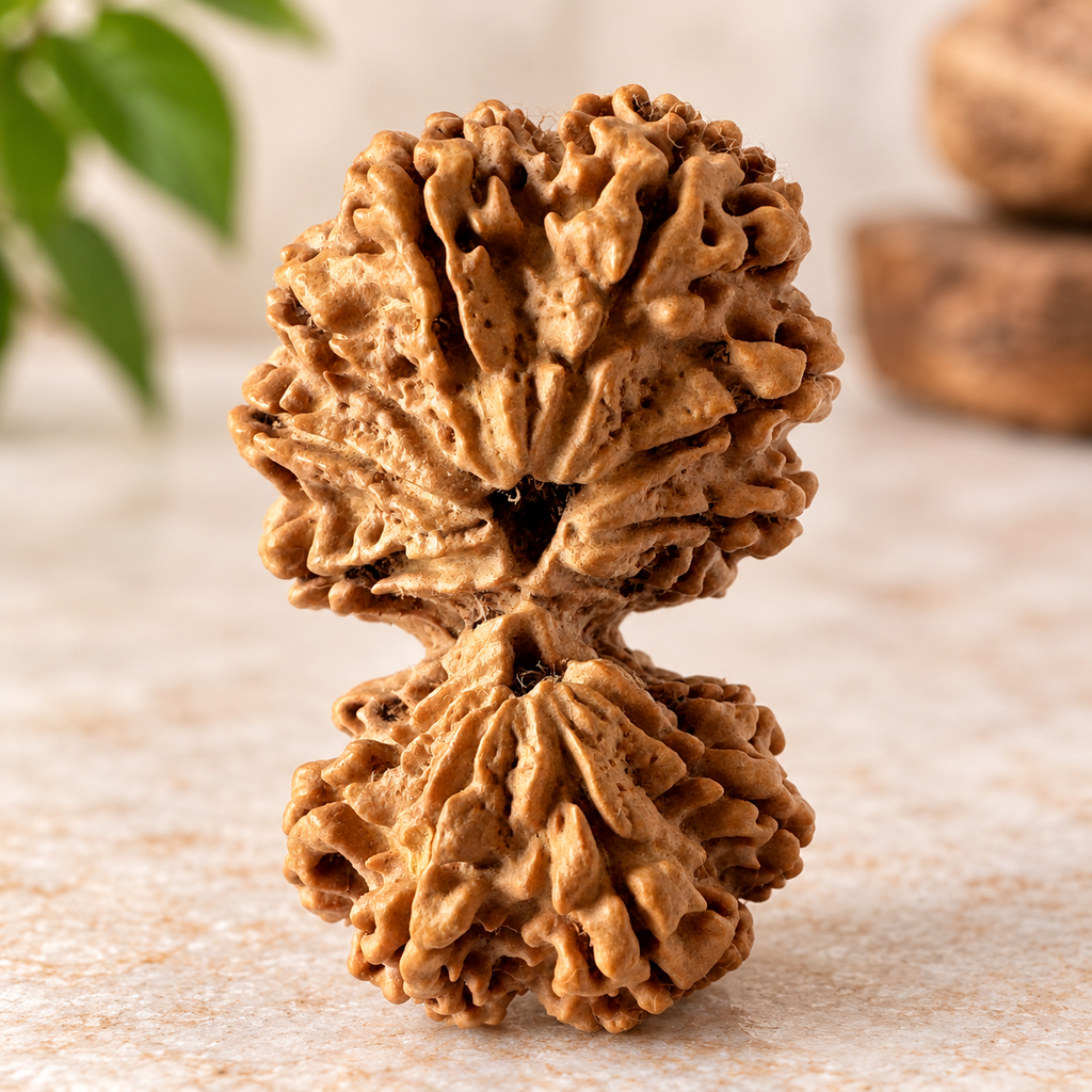 Antique 13 Mukhi Gaurishankar Rudraksha (Nepal Origin - 40.22 MM | 7.00 Gms)