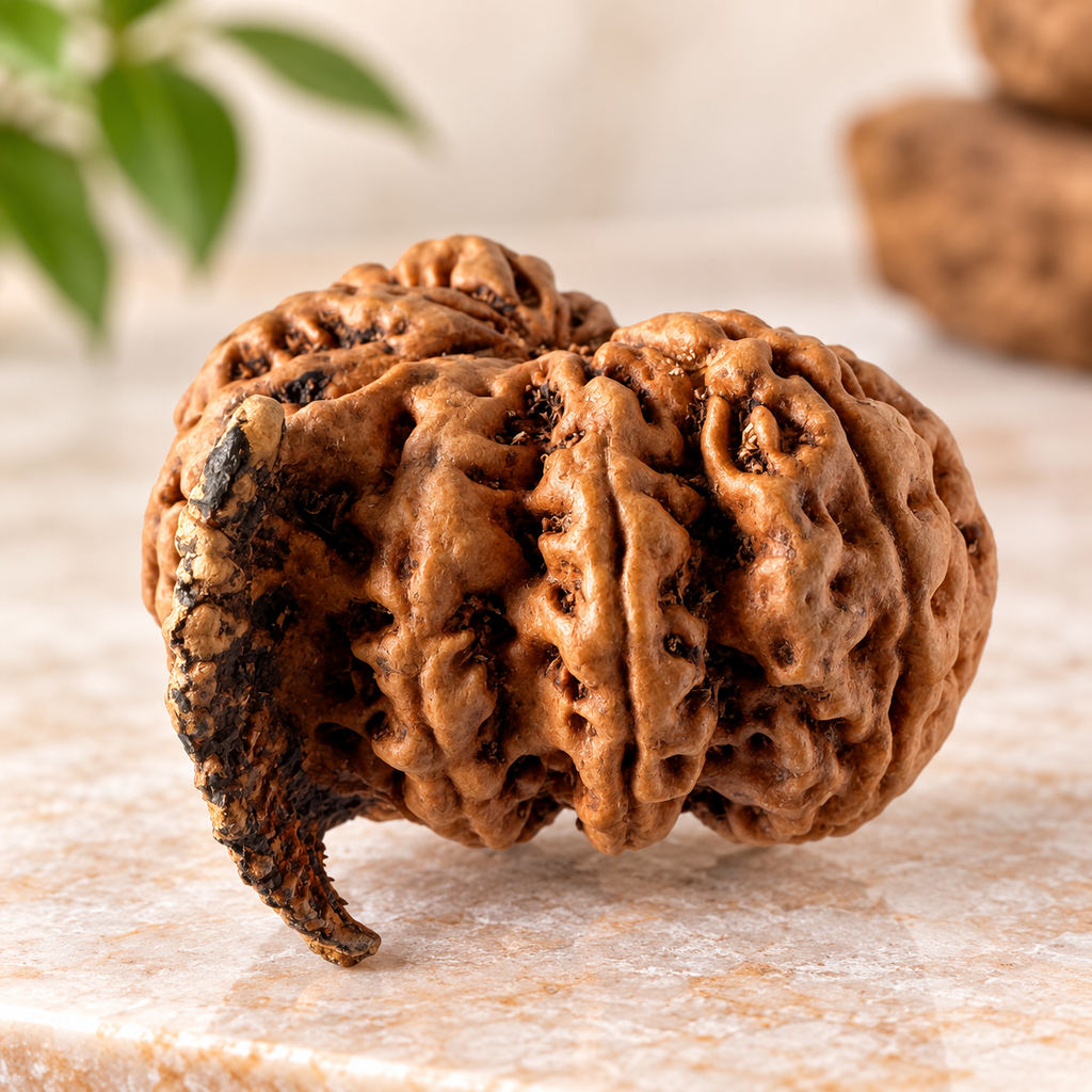 Antique 12 Mukhi Ganesh Rudraksha (Nepal Origin- 27.22 MM | 4.54 Gms)