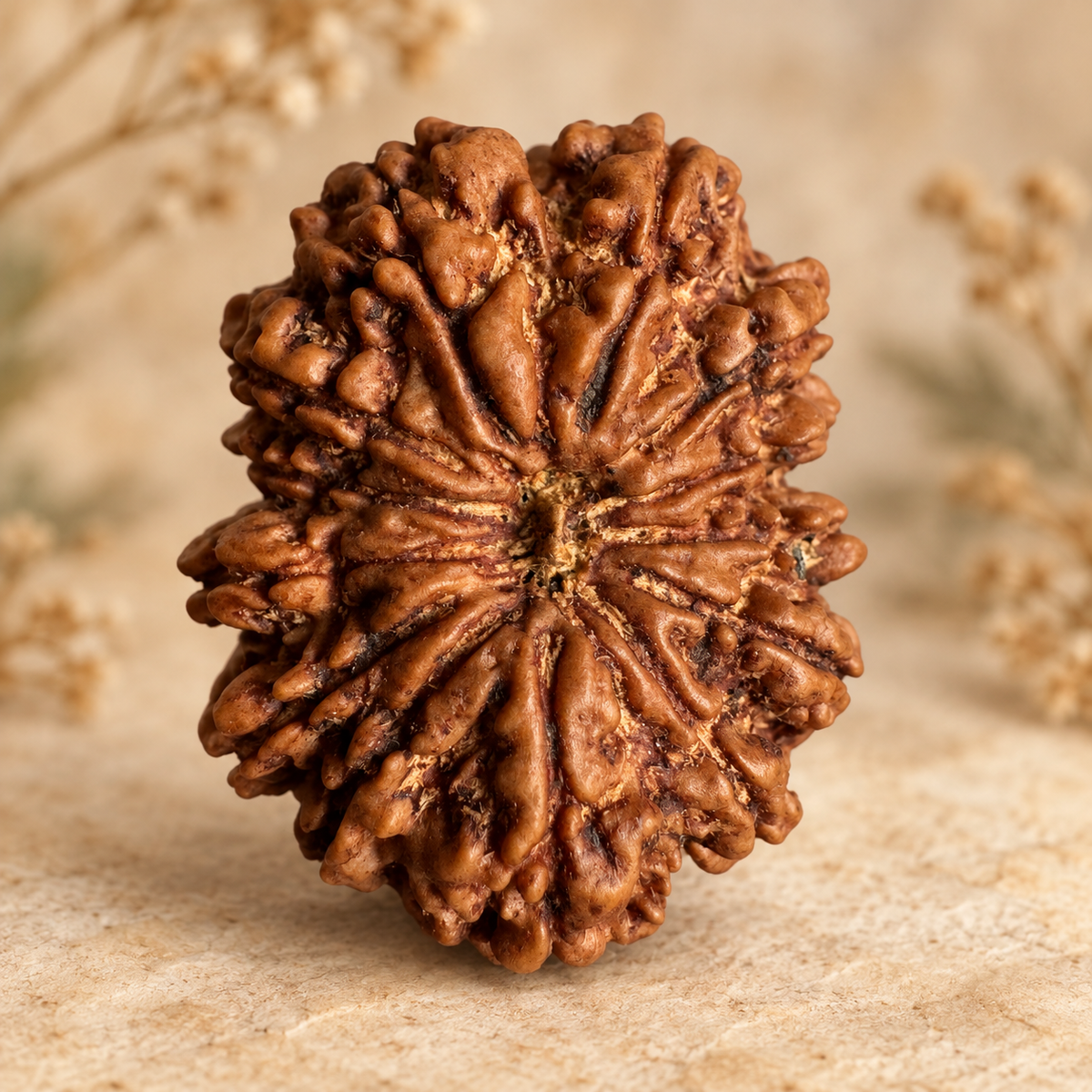Antique 13 Mukhi Rudraksha with Internal 12 seeds |Nepal Origin - 30.55 MM | 6.30 Gms)