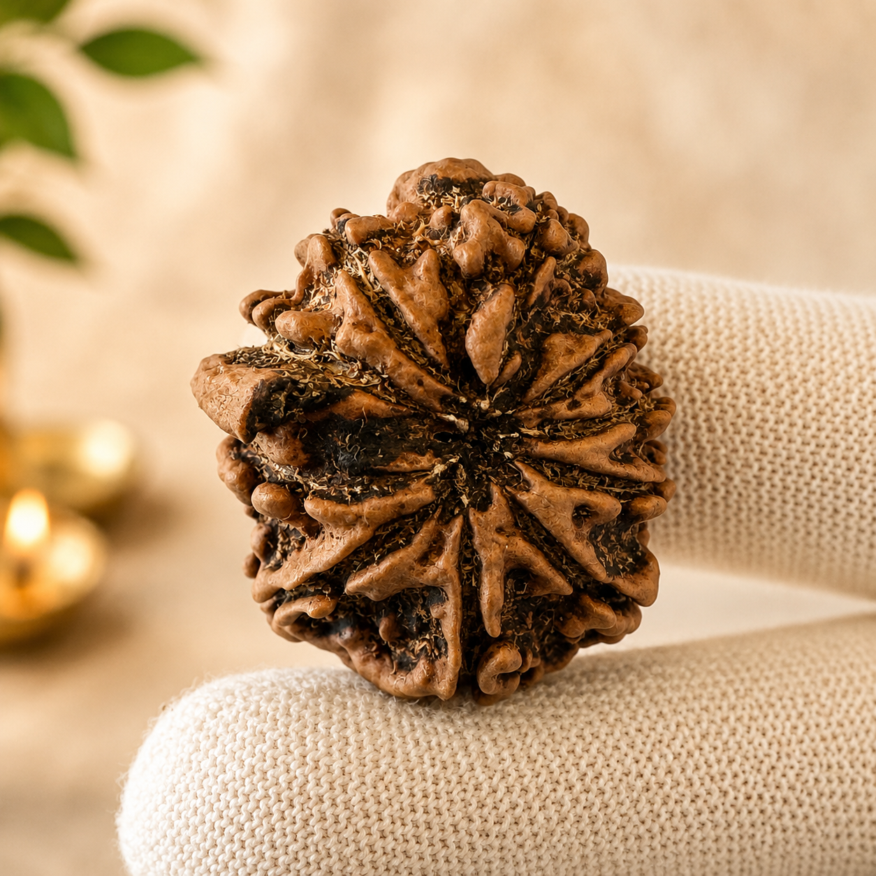 Antique 10 Mukhi Ganesh Rudraksha |Nepal Origin- 25.88 MM | 3.83 Gms|