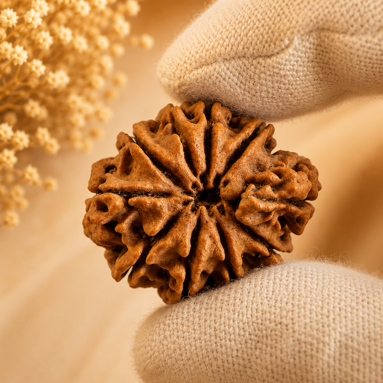 Antique 10 Mukhi Ganesh Rudraksha (Nepal Origin- 27.36 MM | 4.04 Gms)
