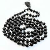 Agate (Hakik) Mala - Black - Himalaya Rudraksha Anusandhan Kendra