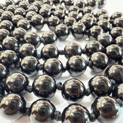 Agate (Hakik) Mala - Black - Himalaya Rudraksha Anusandhan Kendra