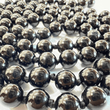 Agate (Hakik) Mala - Black - Himalaya Rudraksha Anusandhan Kendra