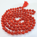 Agate (Hakik) Mala - Red - Himalaya Rudraksha Anusandhan Kendra