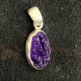 Amethyst Ganesh Silver Pendant - Himalaya Rudraksha Anusandhan Kendra