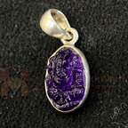 Amethyst Ganesh Silver Pendant - Himalaya Rudraksha Anusandhan Kendra
