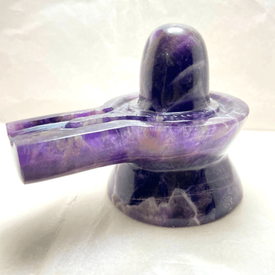 Amethyst Stone Shivling - 450 gm - Himalaya Rudraksha Anusandhan Kendra