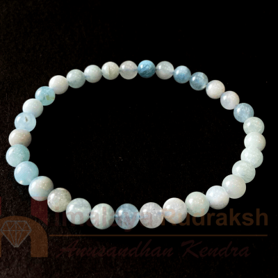 Aquamarine Stone Bracelet - Himalaya Rudraksha Anusandhan Kendra