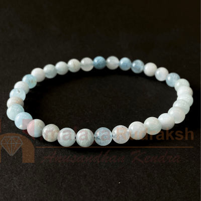Aquamarine Stone Bracelet - Himalaya Rudraksha Anusandhan Kendra
