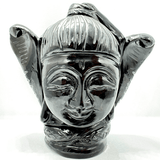 Black Agate Stone Shiva Head - 428 Grams - Himalaya Rudraksha Anusandhan Kendra