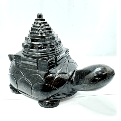 Black Agate Turtle Shreeyantra - 585 Gms - Himalaya Rudraksha Anusandhan Kendra