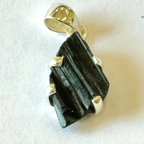 Black Tourmaline Silver Pendant - Himalaya Rudraksha Anusandhan Kendra