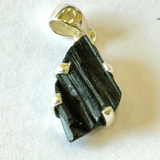 Black Tourmaline Silver Pendant - Himalaya Rudraksha Anusandhan Kendra