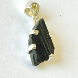 Black Tourmaline Silver Pendant - Himalaya Rudraksha Anusandhan Kendra