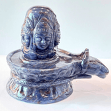Blue Agate Panchmukhi Shivling (948 Gms) - Himalaya Rudraksha Anusandhan Kendra