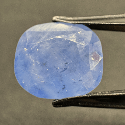 Blue Sapphire (Neelam - 11.45 cts) - Ceylonese - Himalaya Rudraksha Anusandhan Kendra