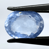 Blue Sapphire (Neelam - 7.45 cts) - Ceylonese - Himalaya Rudraksha Anusandhan Kendra