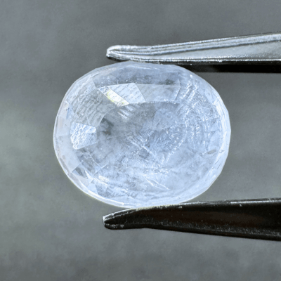 Blue Sapphire (Neelam - 8.05 cts) - Ceylonese - Himalaya Rudraksha Anusandhan Kendra