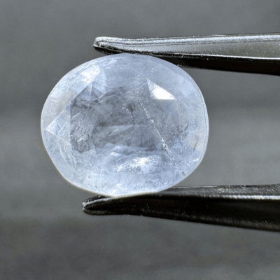 Blue Sapphire (Neelam - 8.05 cts) - Ceylonese - Himalaya Rudraksha Anusandhan Kendra