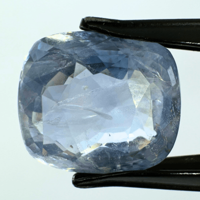Blue Sapphire (Neelam - 9.00 cts) - Ceylonese - Himalaya Rudraksha Anusandhan Kendra