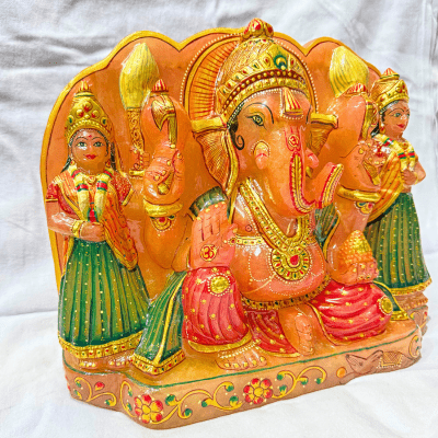 Ganesha with Ridhhi Sidhhi - 10.500 Kgs - Himalaya Rudraksha Anusandhan Kendra
