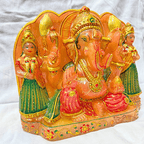 Ganesha with Ridhhi Sidhhi - 10.500 Kgs - Himalaya Rudraksha Anusandhan Kendra