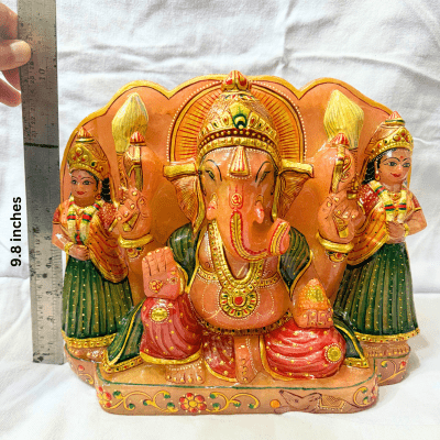 Ganesha with Ridhhi Sidhhi - 10.500 Kgs - Himalaya Rudraksha Anusandhan Kendra