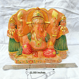 Ganesha with Ridhhi Sidhhi - 10.500 Kgs - Himalaya Rudraksha Anusandhan Kendra
