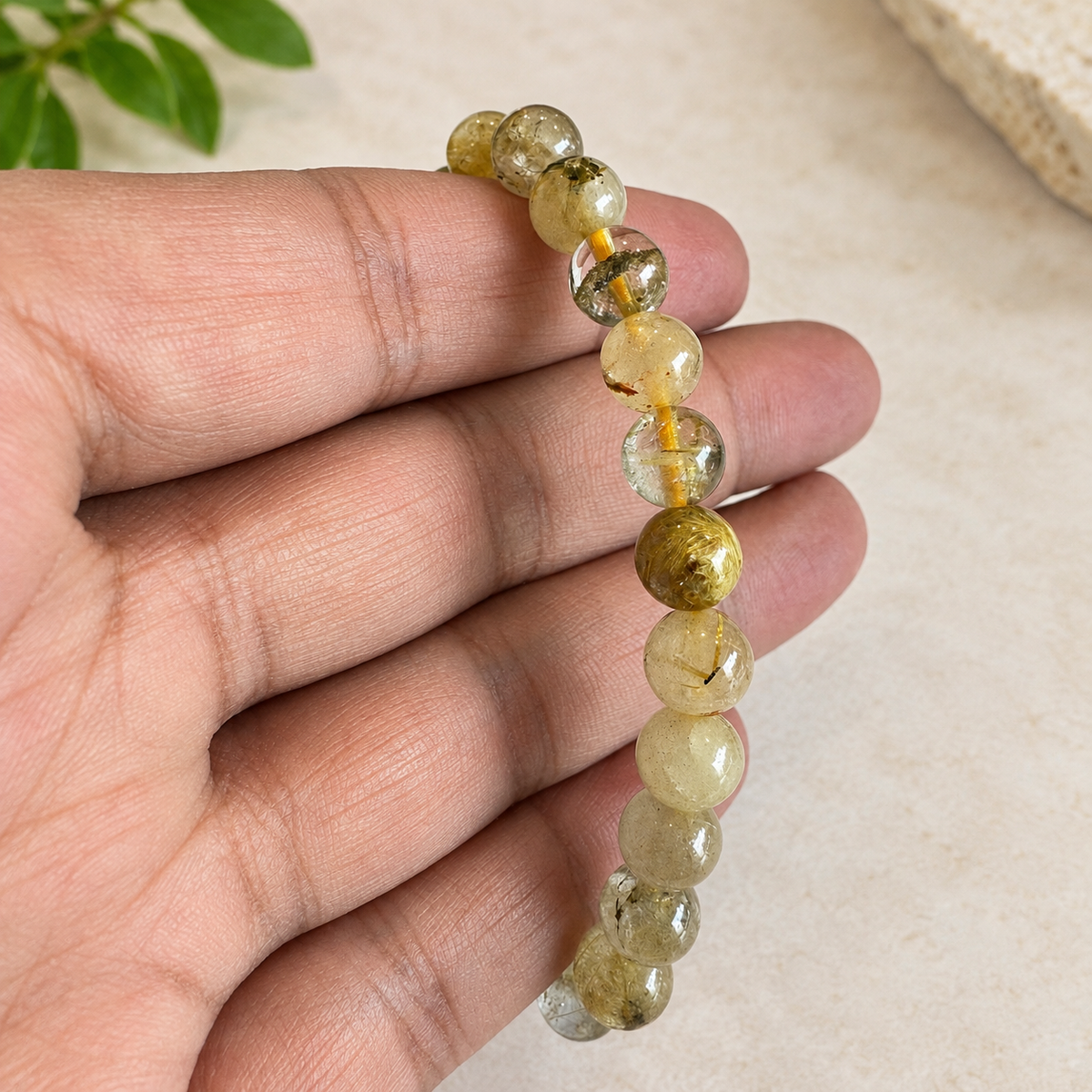 natural golden rutile bracelet
