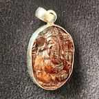 Gomed Ganesh Silver Pendant - Himalaya Rudraksha Anusandhan Kendra