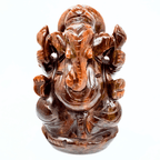 Gomed Stone Ganesha - 565 Gms - Himalaya Rudraksha Anusandhan Kendra