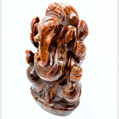 Gomed Stone Ganesha - 565 Gms - Himalaya Rudraksha Anusandhan Kendra