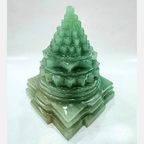 Green Aventurine Meru Shreeyantra - 816 Gms - Himalaya Rudraksha Anusandhan Kendra